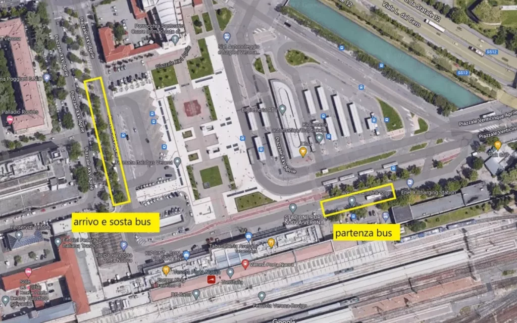 Partenze e arrivi bus sostitutivi Verona