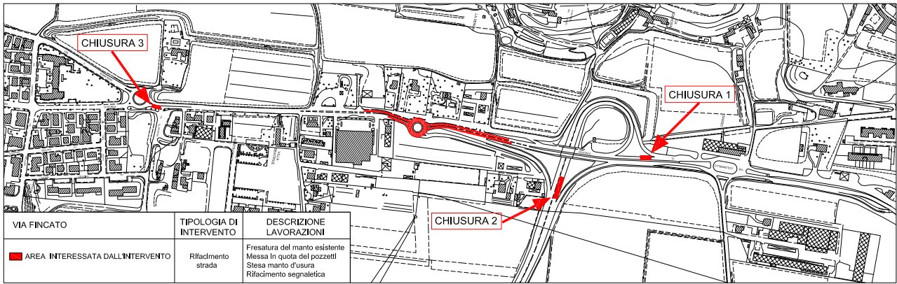 Mappa chiusure via Fincato