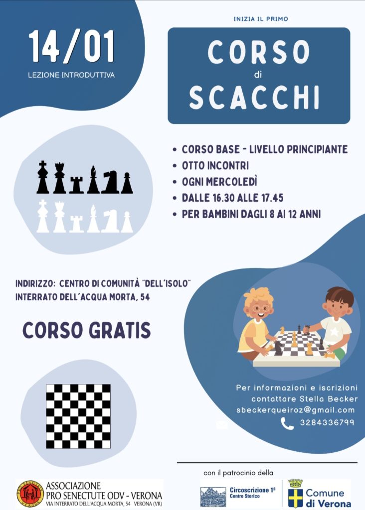 Corso di scacchi locandina
