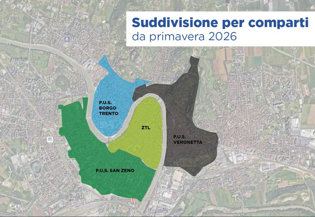 Mappa parcheggi Verona Borgo Trento