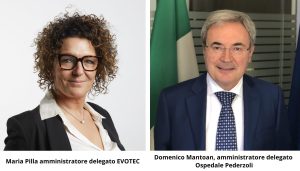 Maria Pilla amministratore delegato EVOTEC Domenico Mantoan, amministratore delegato Ospedale Pederzoli