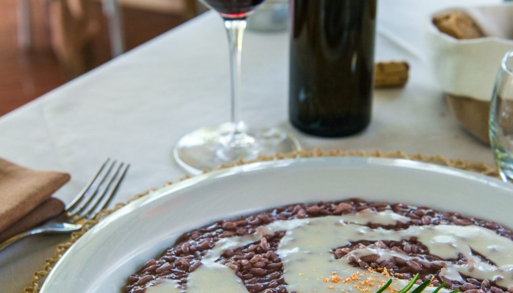 risotto e vino rosso