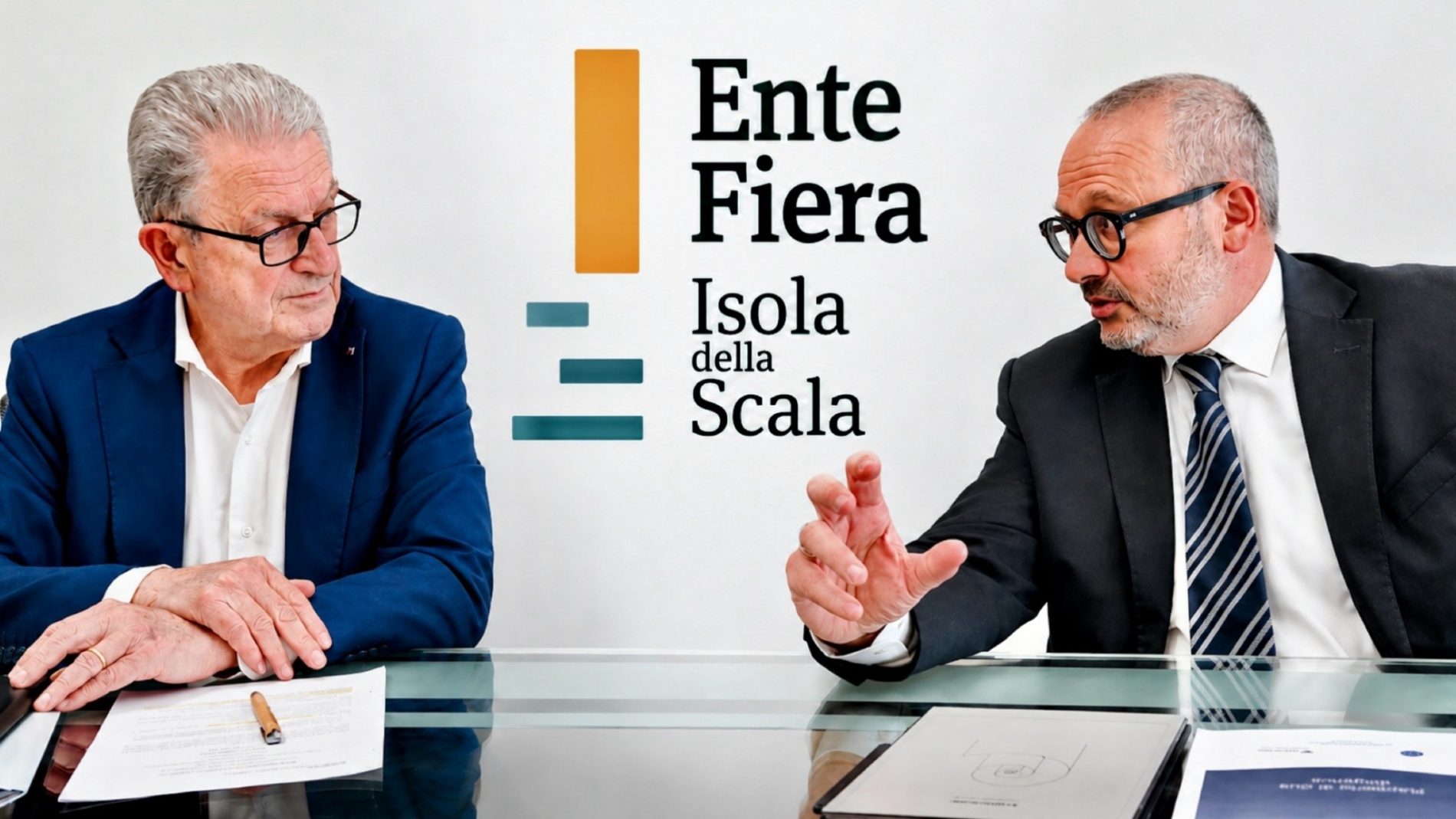Stefano Marzotto con il sindaco Mirandola