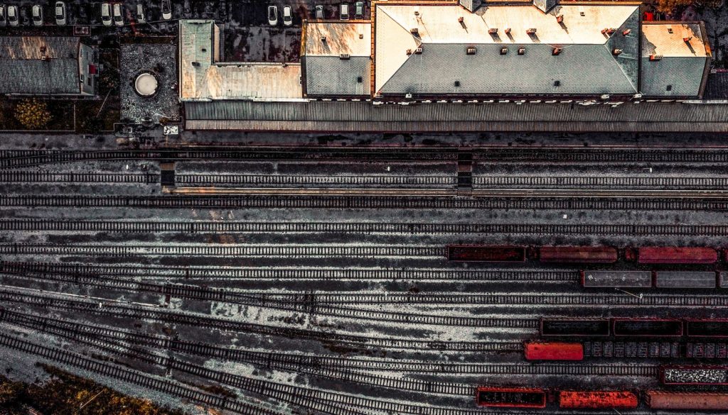 scalo dei treni dall'alto