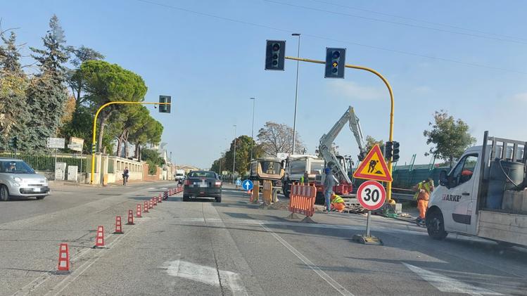 lavori Av via Unità d'Italia