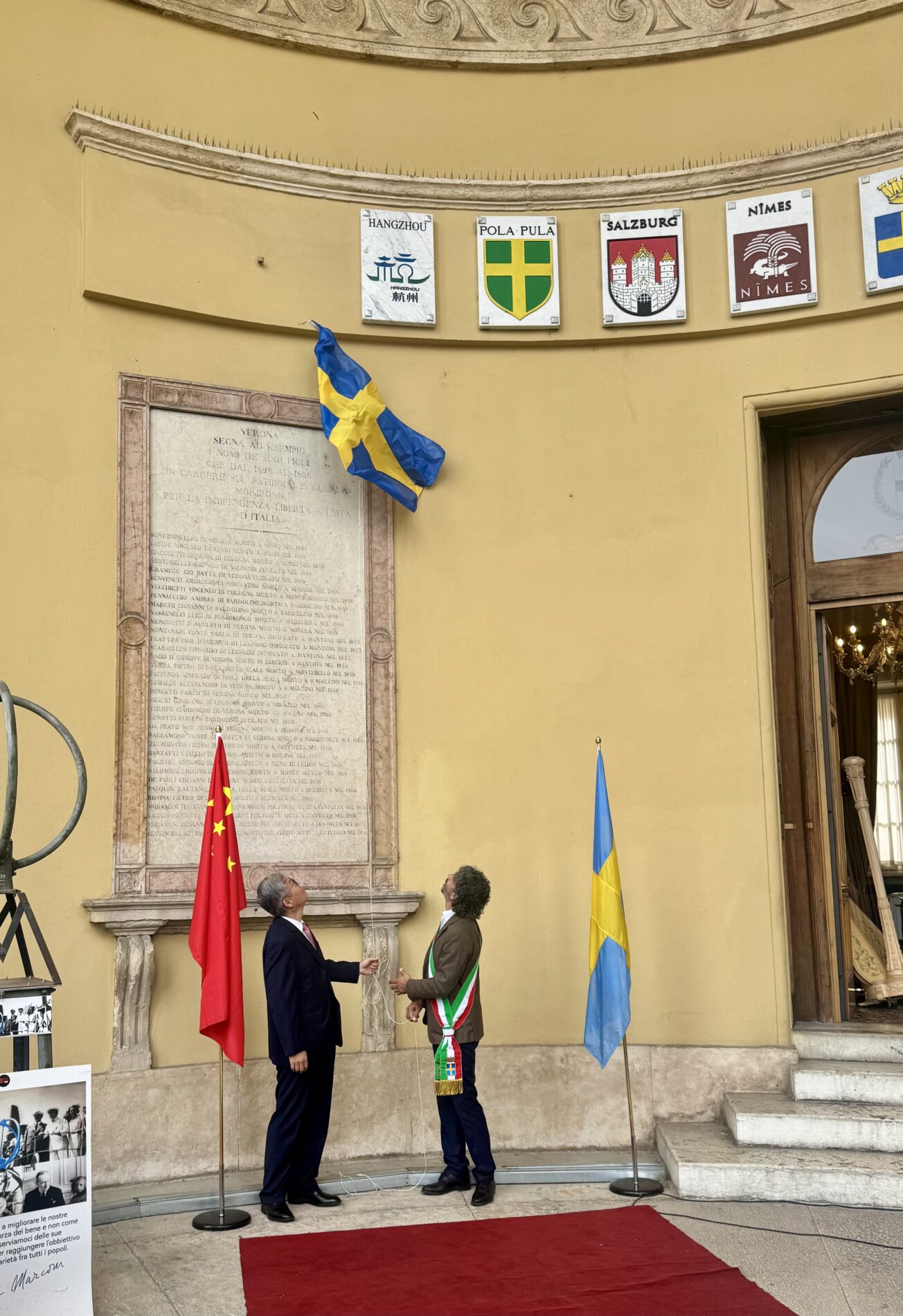 Verona Hanghzou cerimonia gemellaggio